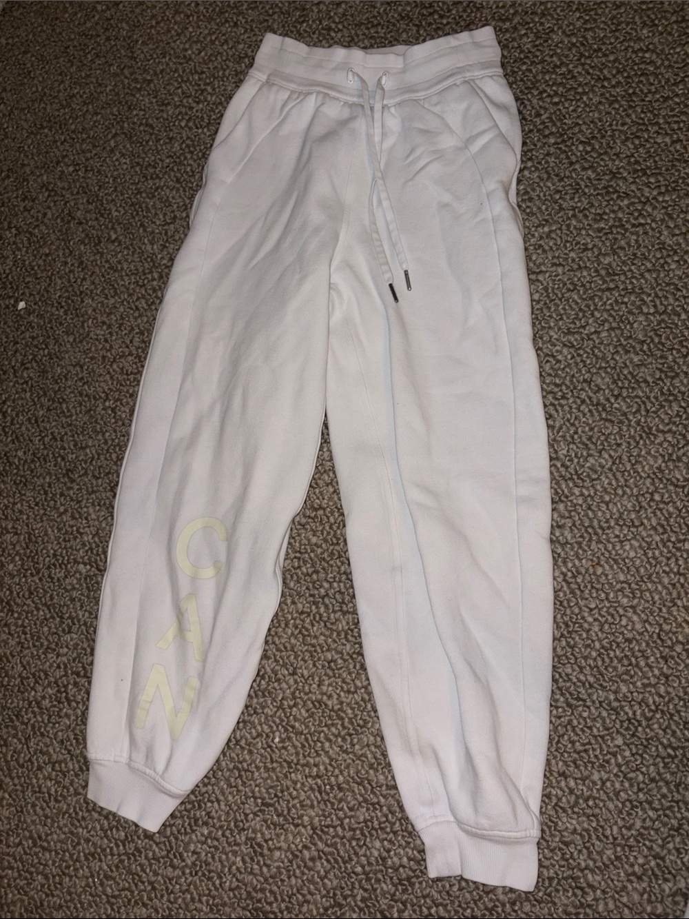 Lululemon Canada White Drawstring Sweatpants